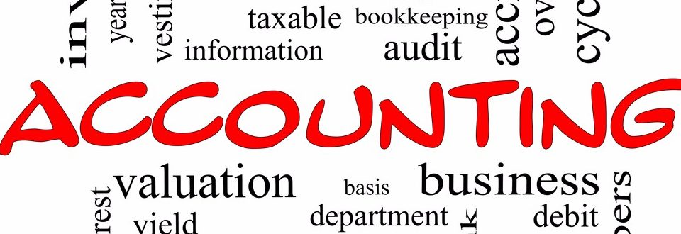 Accounting Word Cloud Concept in red caps